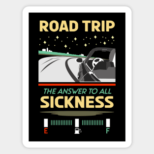 Retro Road trip the answer to all sickness 02 Magnet
